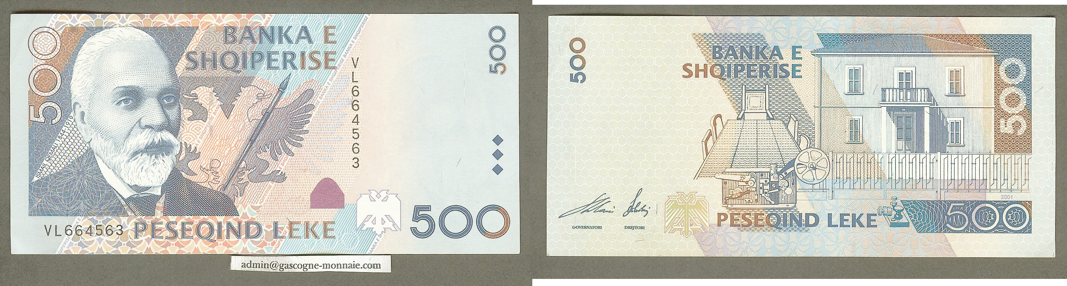 Albania 500 leke 2001 AU+